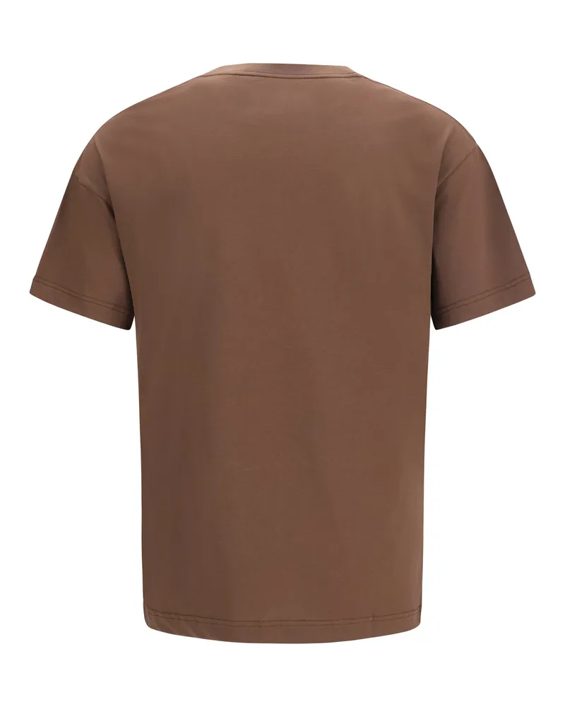 Palm Angels Palm Tree Graphic Cotton T-Shirt — Brown Brown
