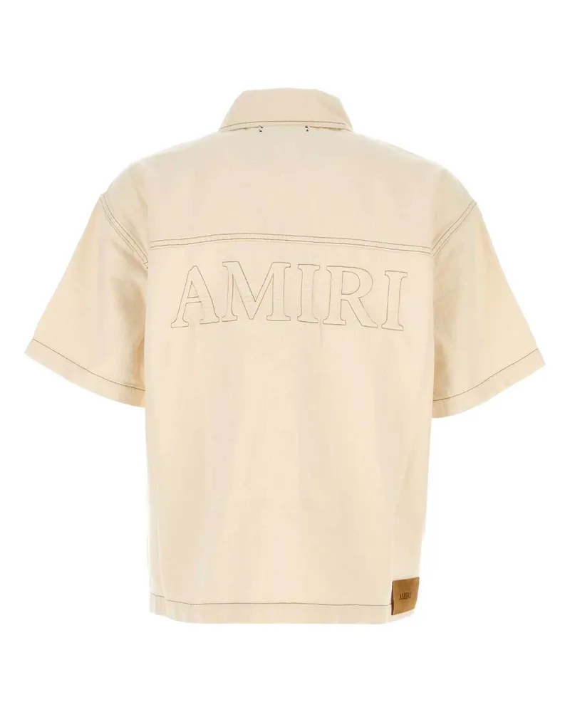 Amiri Men's Denim Shirt Beige Cotton Beige