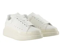 Oversized White Leather Sneaker — White
