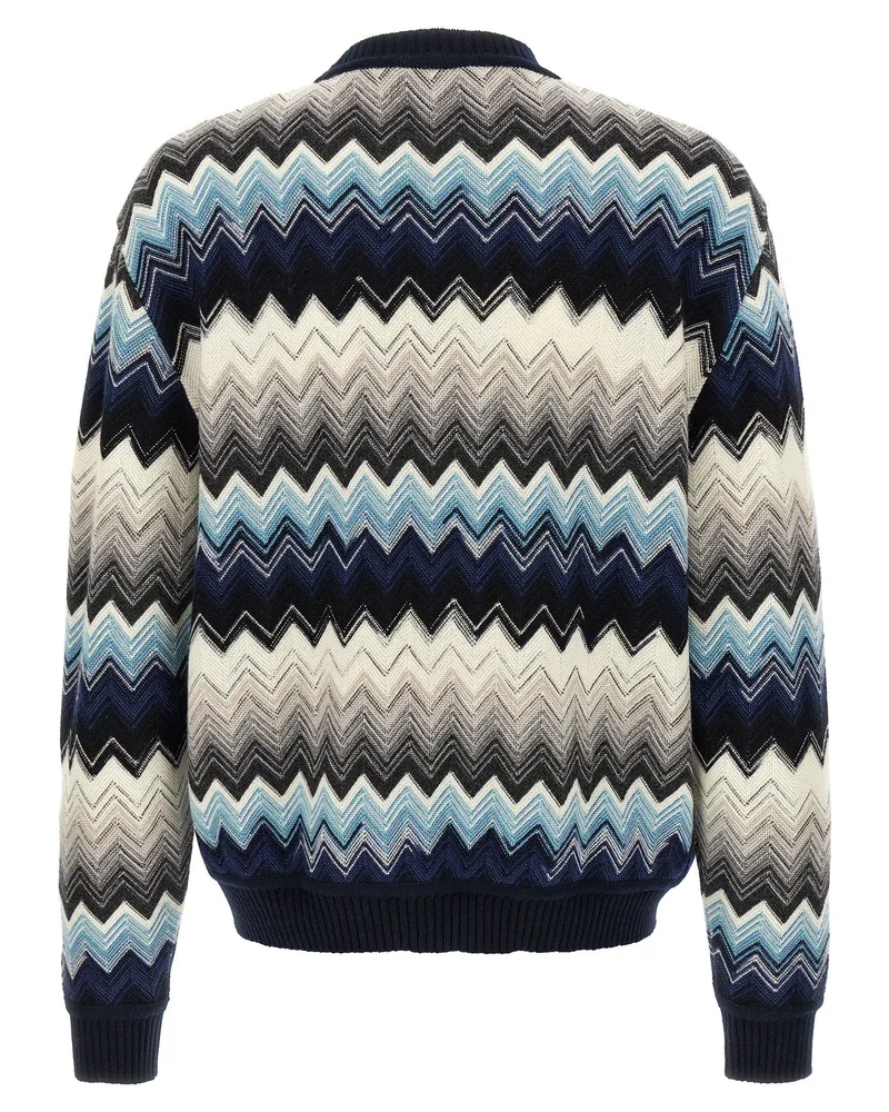 Missoni Men's Multicolor Wool Cardigan Clothing Navy