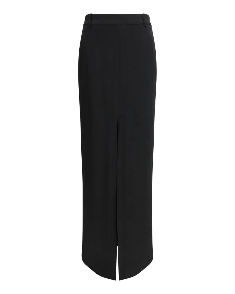 Tom Ford Crepe Envers Satin Skirt — Black Black