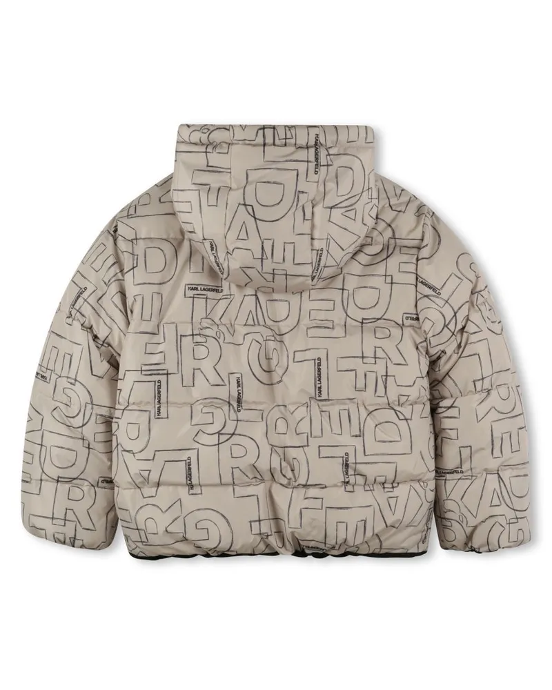 Karl Lagerfeld Reversible Down Jacket — Beige Beige