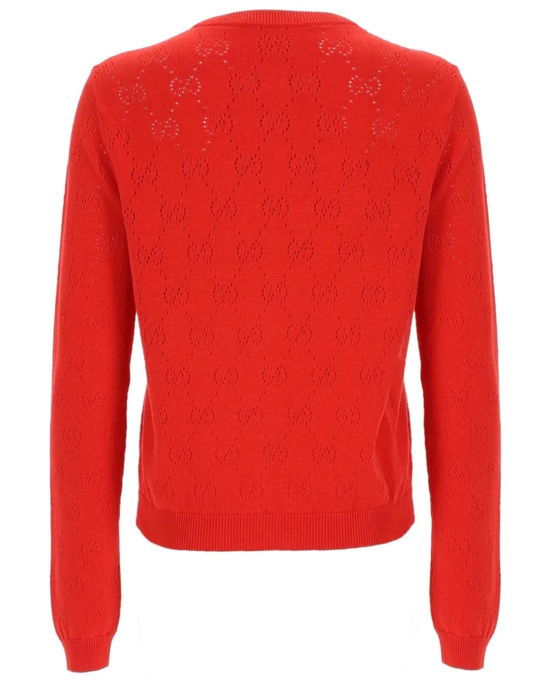 Gucci Silk and Cotton Blend Cardigan — Red Red