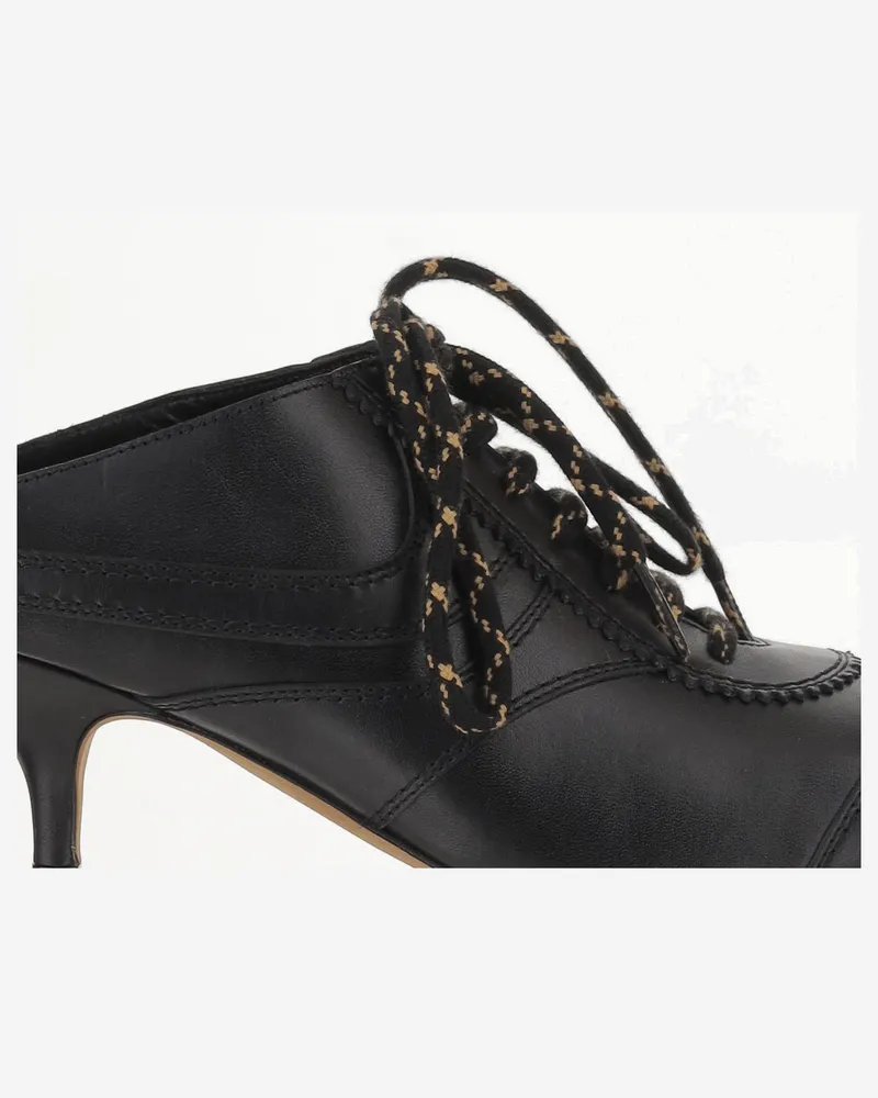 Dries van Noten Women's Leather Heeled Mules Black Black