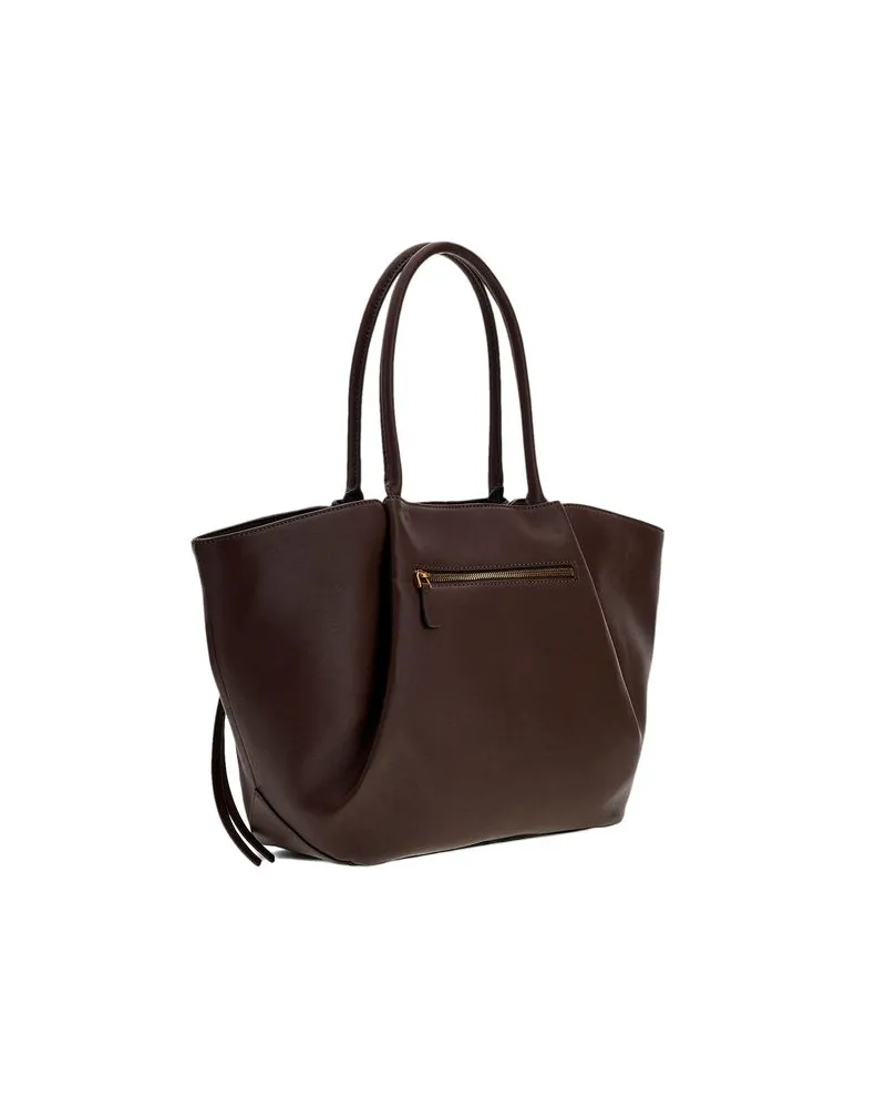 Guess Allegra Girlfriend Synthetic Tote Bag — Brown Brown