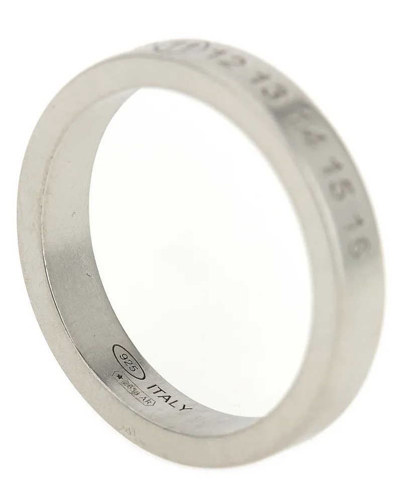 Maison Margiela Engraved Number Reference Ring — Silver Silver