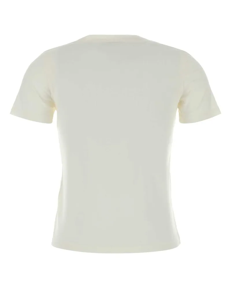 Chloé Logo-Embroidered Lemon Print T-Shirt — White White