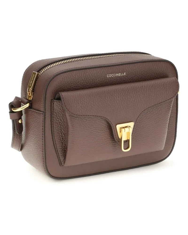 Coccinelle Women's Shoulder Bag Beat Soft Calfskin Berry Calf Leather Brown
