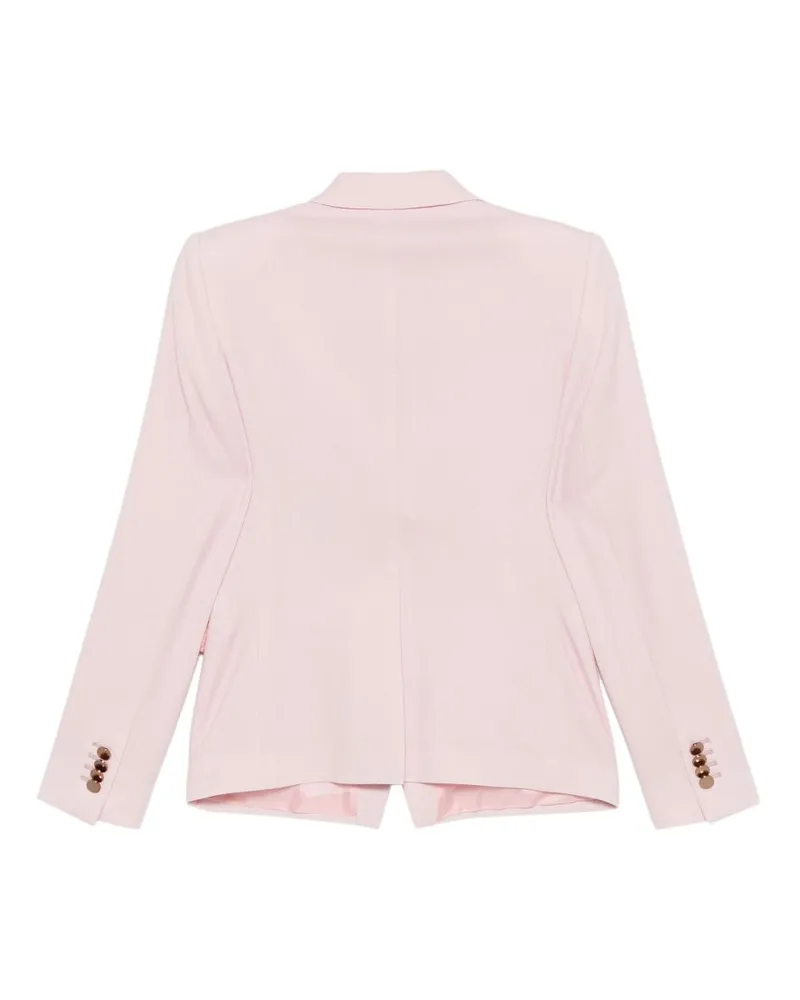 Tagliatore Double-Breasted Wool Pant Suit — pink Pink