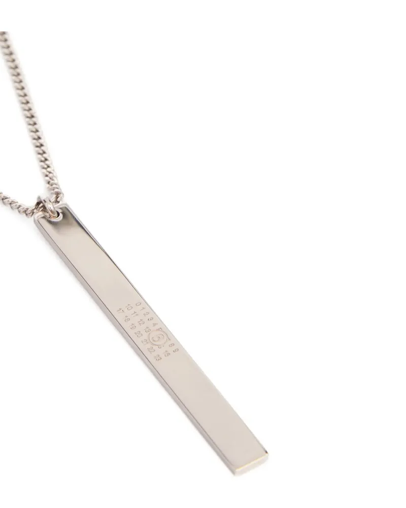 Maison Margiela Numeric Bar Necklace — Silver Silver
