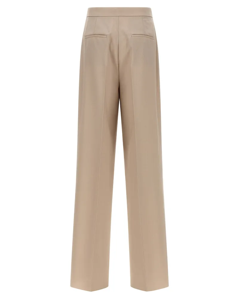 Max Mara Women's Beige Virgin Wool Dress Pants Beige