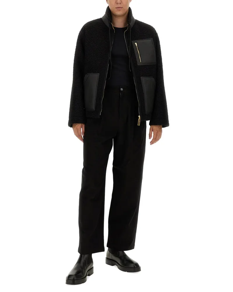 Moschino Barcode Cotton Trouser — Black Black