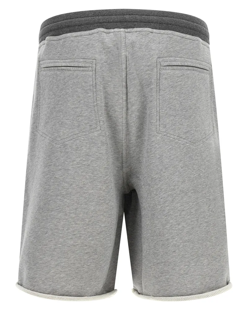 Brunello Cucinelli Solomei Athletic Club Bermuda Shorts — Gray Gray