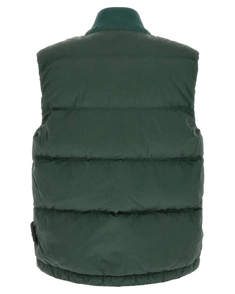 Stone Island Goose Feather Padded Vest — Green Green