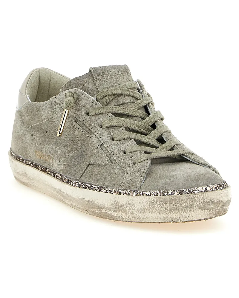 Golden Goose Women's Gray Cowhide Low Top Sneakers Gray
