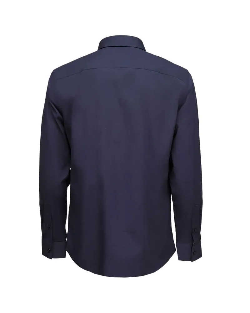 Burberry Men's Shirts Navy Black Cotton Apparel Elastane T-shirts Navy