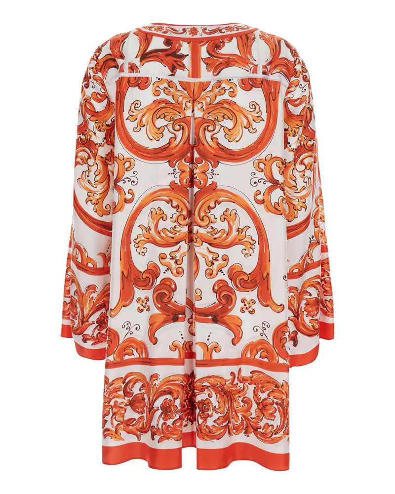 Dolce & Gabbana Women's Dress Orange Silk Orange