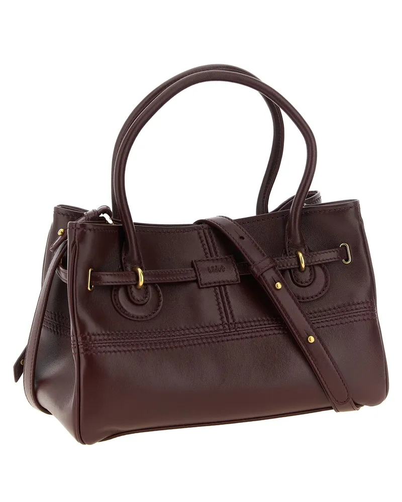 Chloé Lambskin Leather Shoulder Bag — Bordeaux Bordeaux