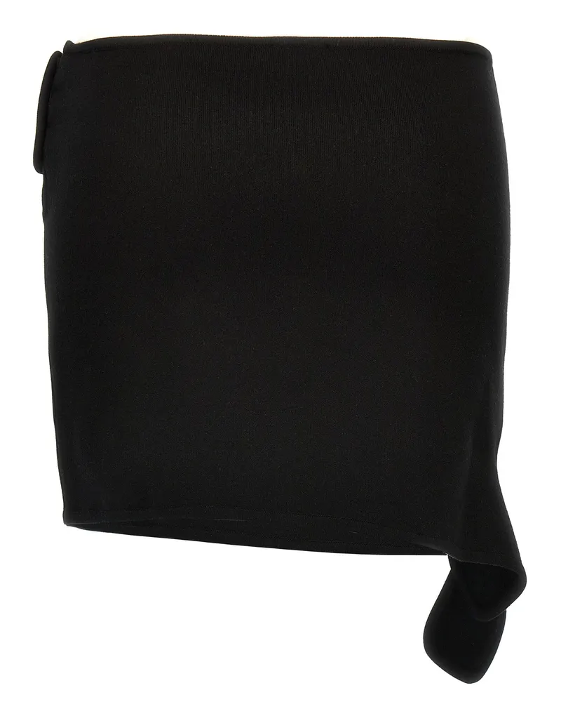 Courrèges Women Black Viscose Long Skirt Black