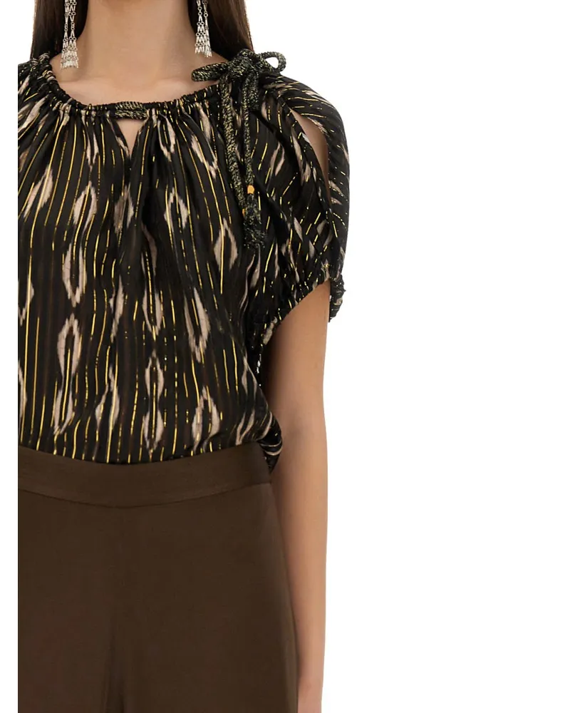 Isabel Marant Silk Blend Blouse — Black Black
