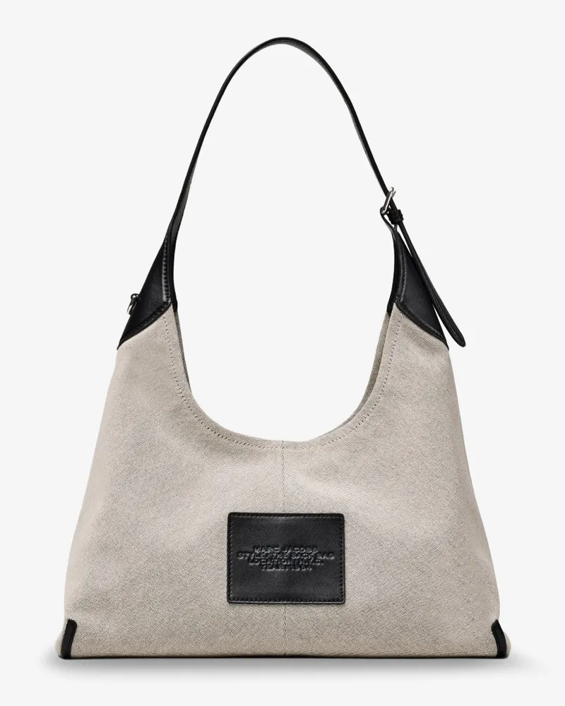 Marc Jacobs Women's Shoulder Bag Sack Canvas Grey Canvas-Leather Canvas/leather Gray