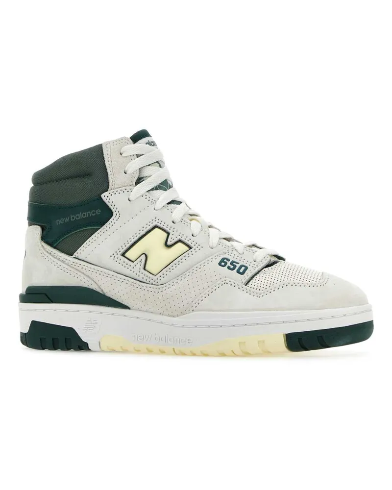 New Balance Unisex Multicolor Leather And Suede 650 Sneakers Greenwhite White
