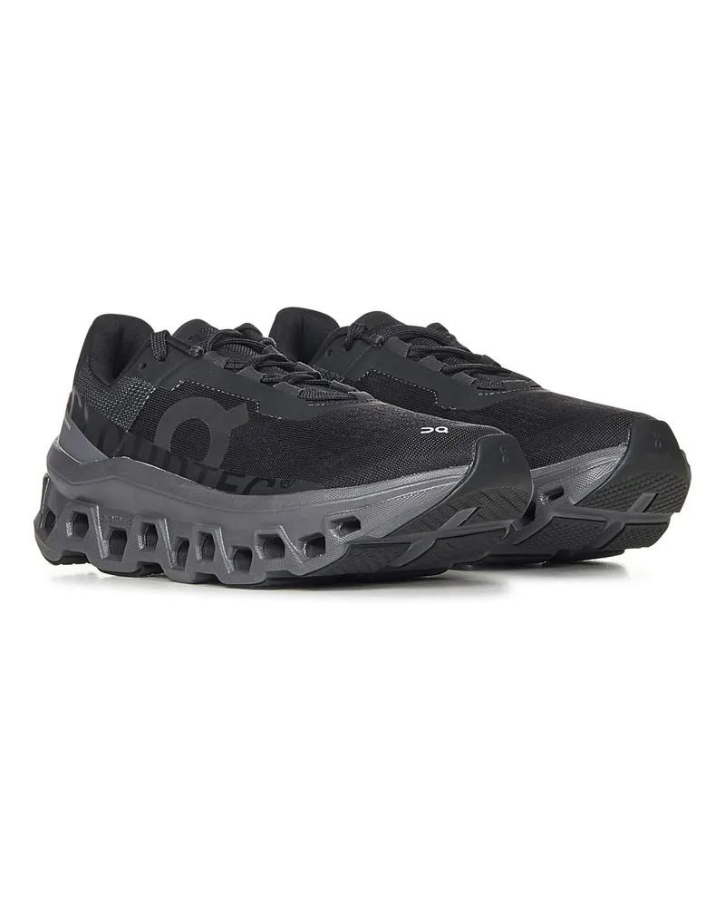 ON Women's Running Cloudmonster Sneakers Black Recycled Polyester Trainers 