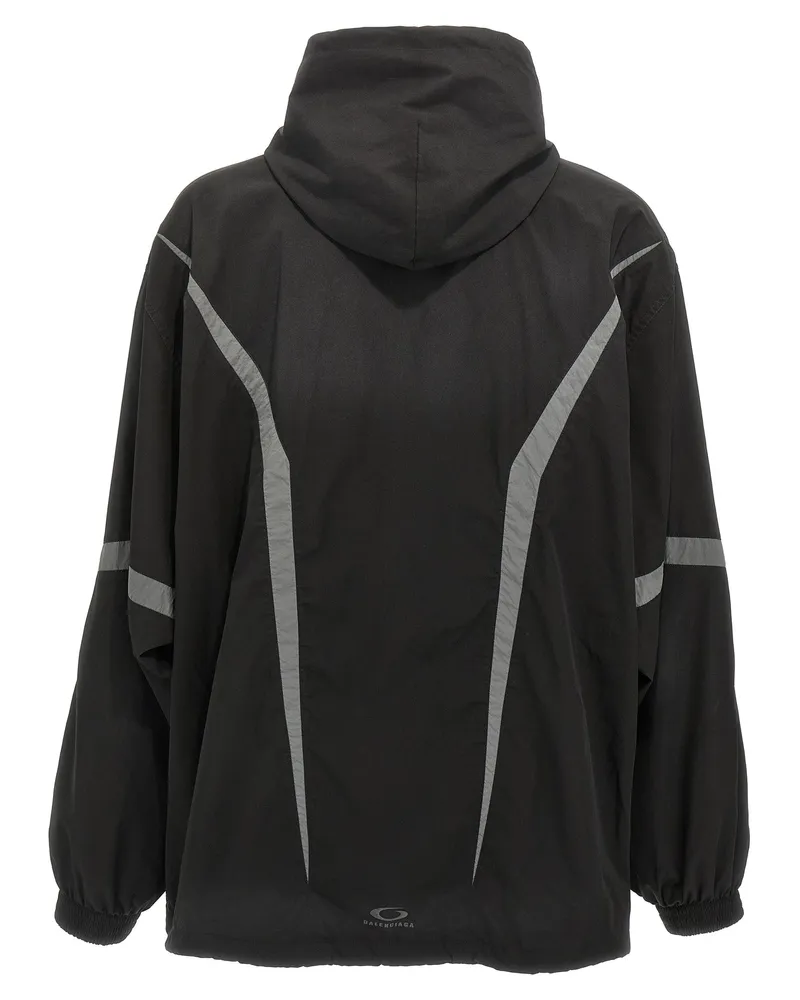 Balenciaga Men's Black Polyester Shell Jacket Clothing Black