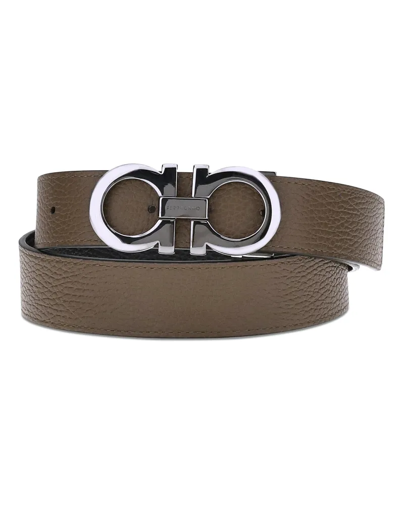 Ferragamo Men's Belt Reversible Leather Brown Sugar Calf Brown