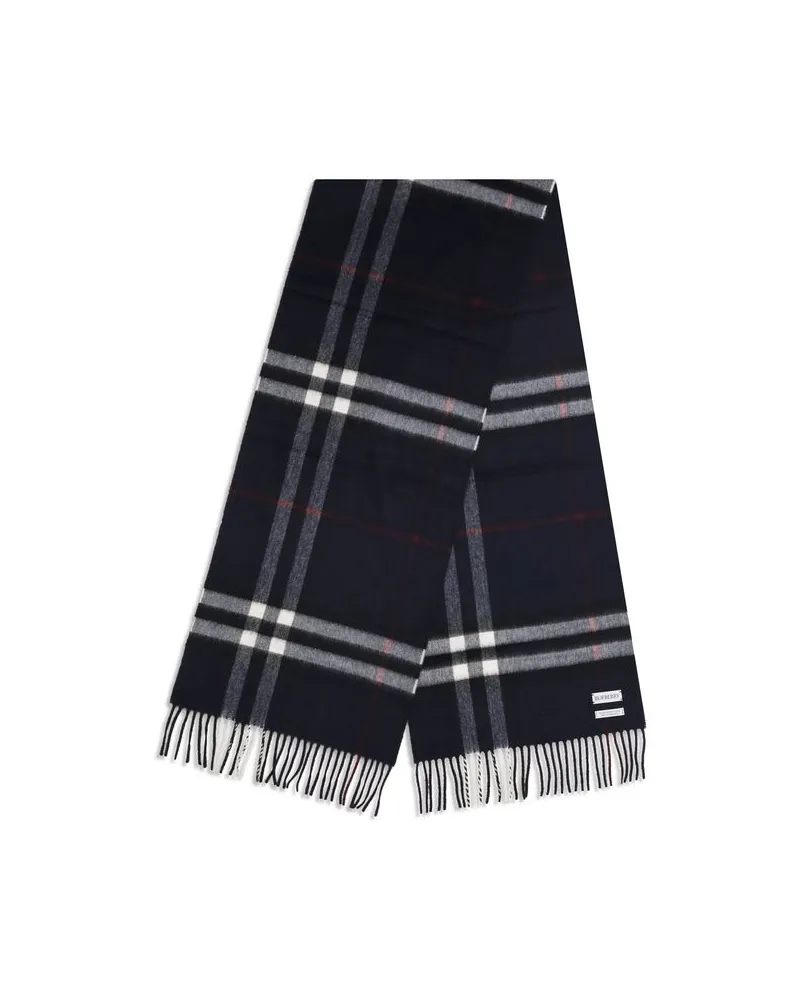 Burberry Women's Blue Cashmere Scarf Navy