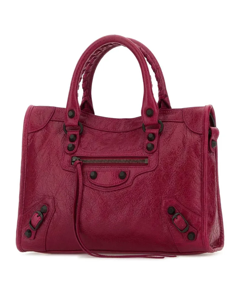 Balenciaga Women's Fuchsia Pink Leather Small Le City Handbag Framboise Borse A Mano Bag Pink