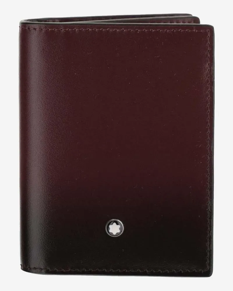 Montblanc Men's Card Holder With 4 Compartments Leather Accessory Brown
