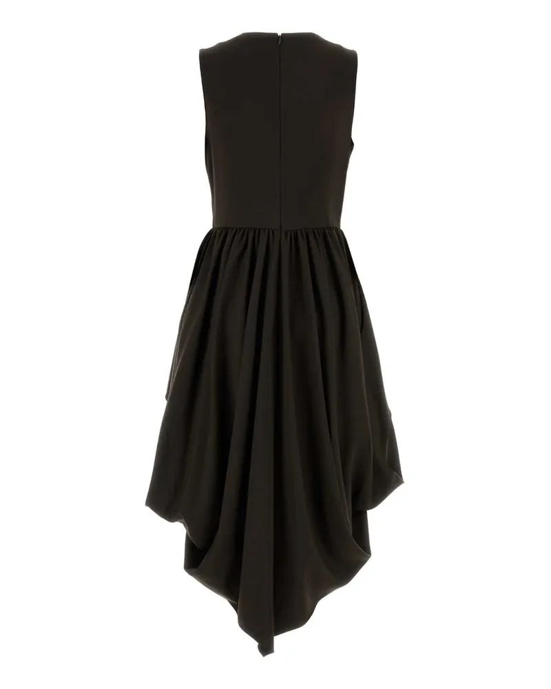 Loewe Layered Viscose-Wool Blend Dress — Brown Brown