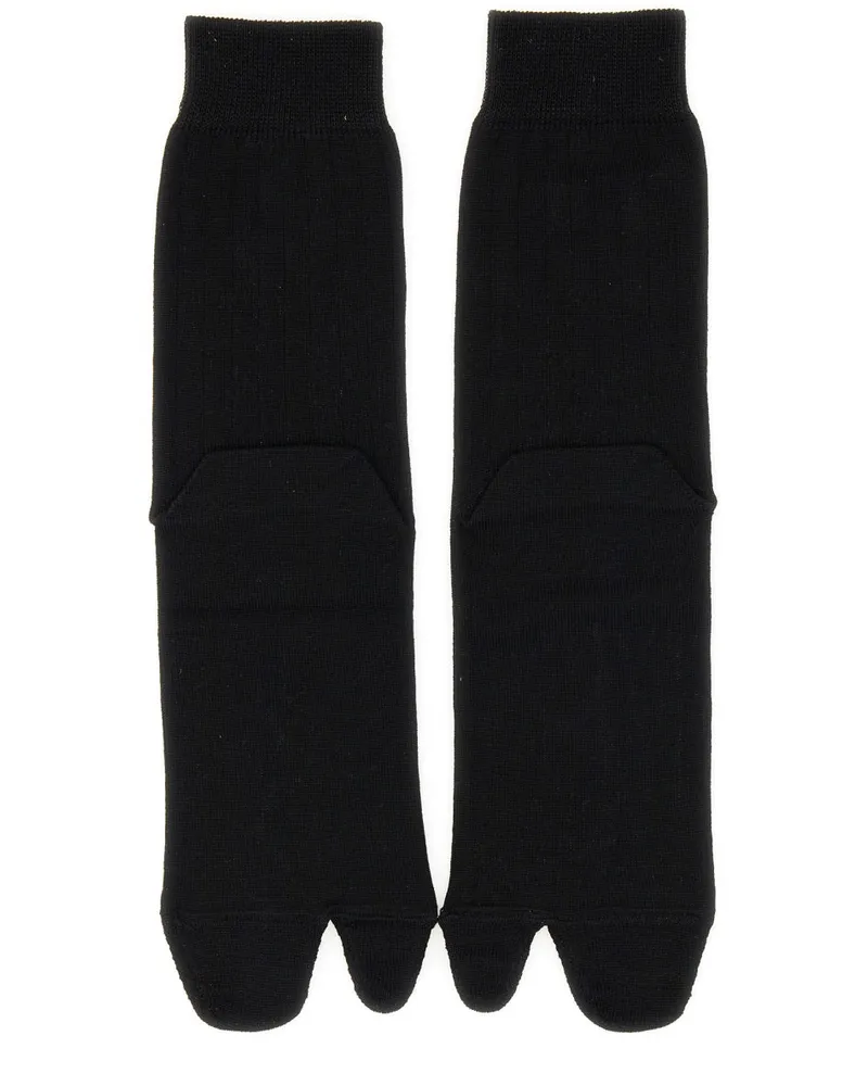 Maison Margiela Tabi Socks — Black Black
