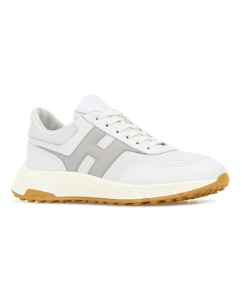 Hogan Men's White Leather Hyperlight Sneakers B001bianc White