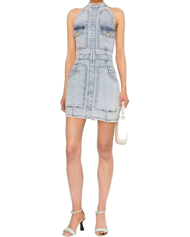Balmain Denim Dress — Blue Blue