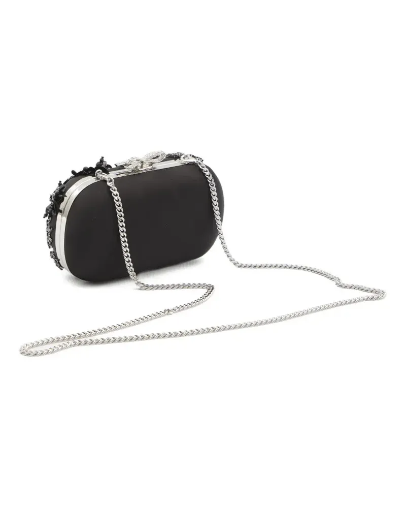 Self-Portrait Women's Floral Crystal Clutch Bag Ss26 W Black