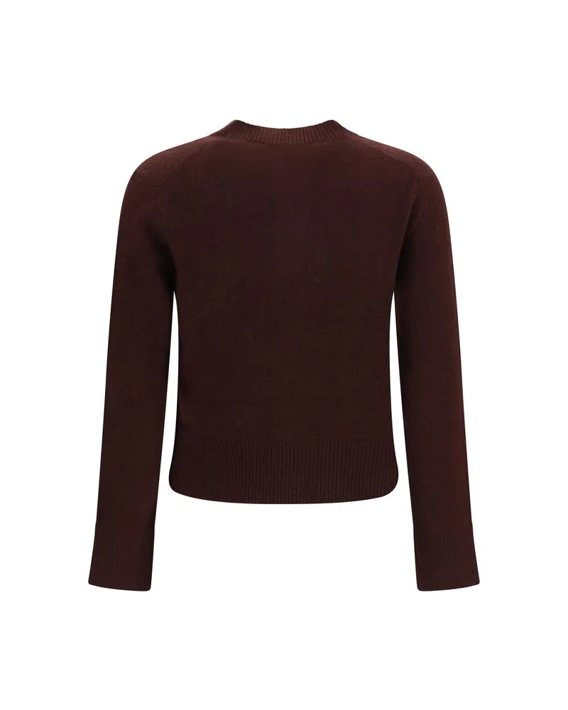 Kitsuné Women's Brown Wool Oves Aries Cardigan Clothing Brown