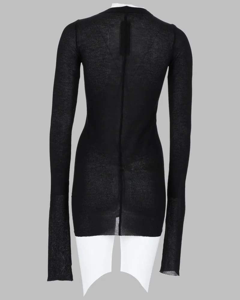 Rick Owens Viscose-Silk T-Shirt — Black Black