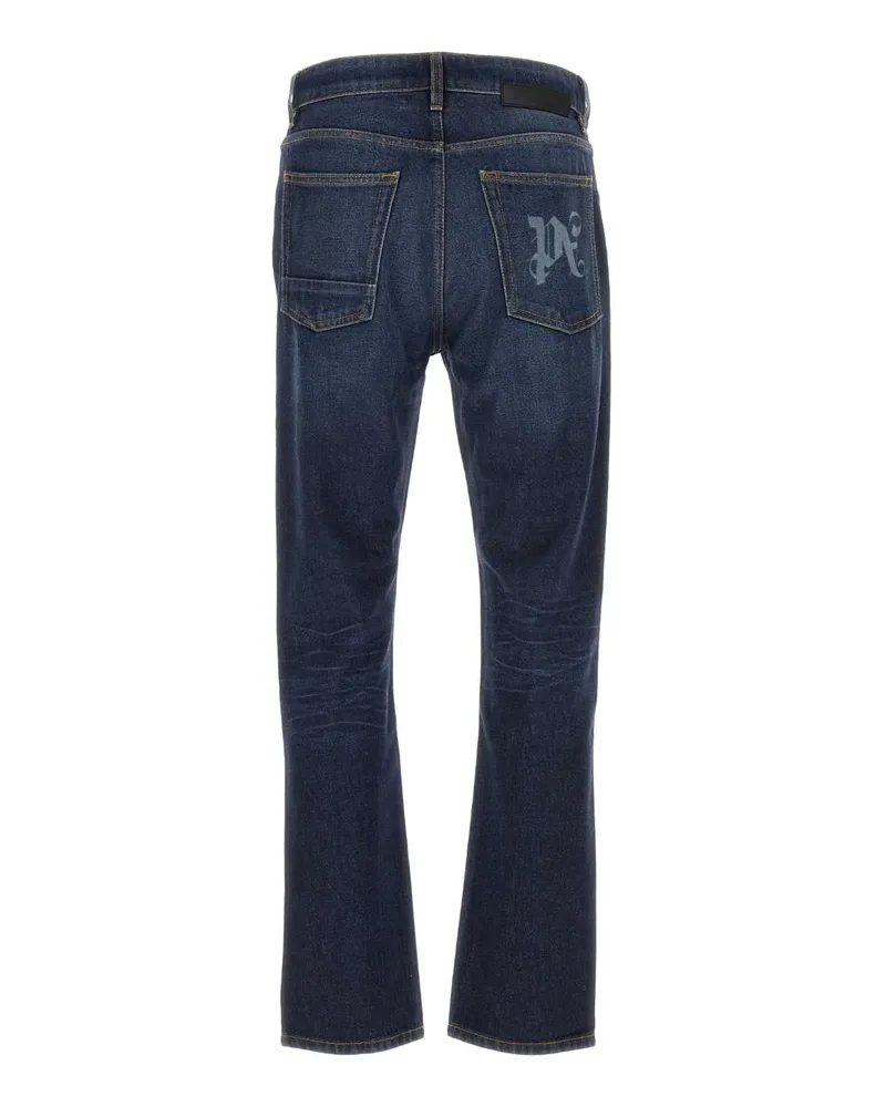 Palm Angels Men's Denim Jeans 4503 Exterior: Cotton Navy