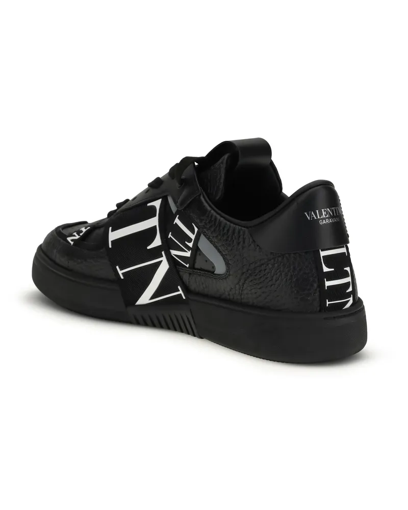 Valentino Garavani Men's Sneakers Vl7n Black Leather Black-Black-White-Black-Black-Black-Black Trainers Black/black/white/black/black/black/black Black