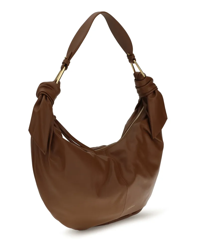 Coccinelle Women's Furoshiki Shoulder Bag Cognac Calf Leather Bos Taurus Brown