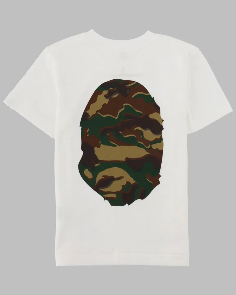 BAPE Big Ape Logo Camouflage T-Shirt — White White