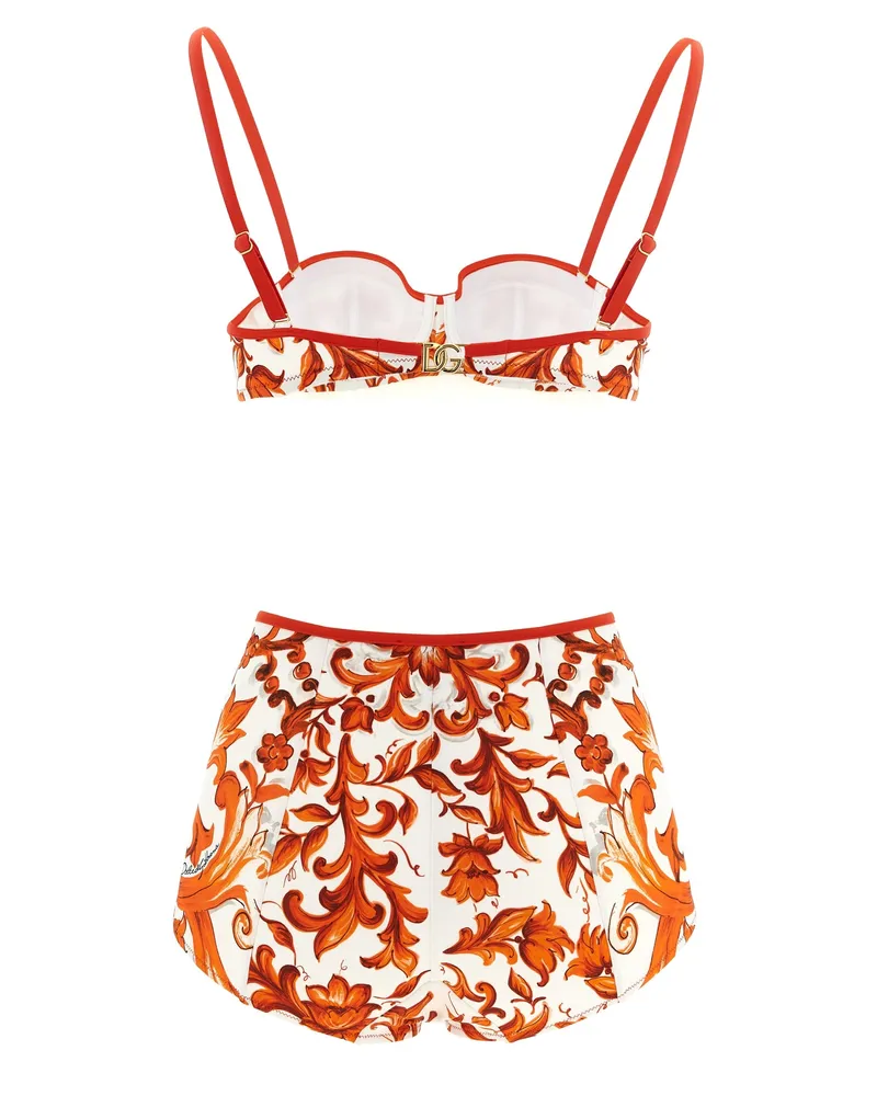 Dolce & Gabbana Women's Orange Polyamide Bikini Clothing Orange