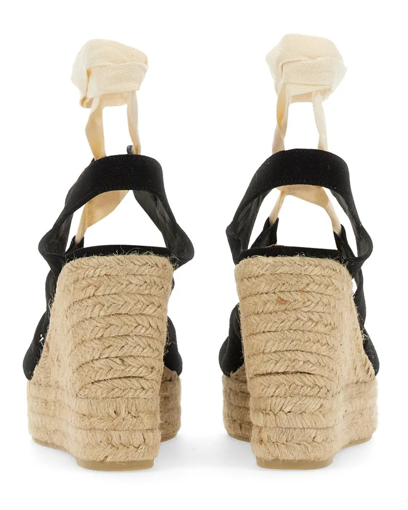 Castañer 11 cm Heel Cotton Espadrille — Beige Beige