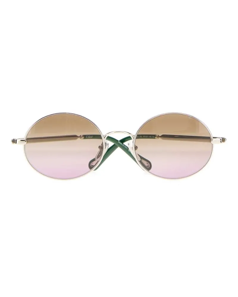 Chloé Women's Silver Metal Sunglasses 55 Occhiali Da Sole Silver