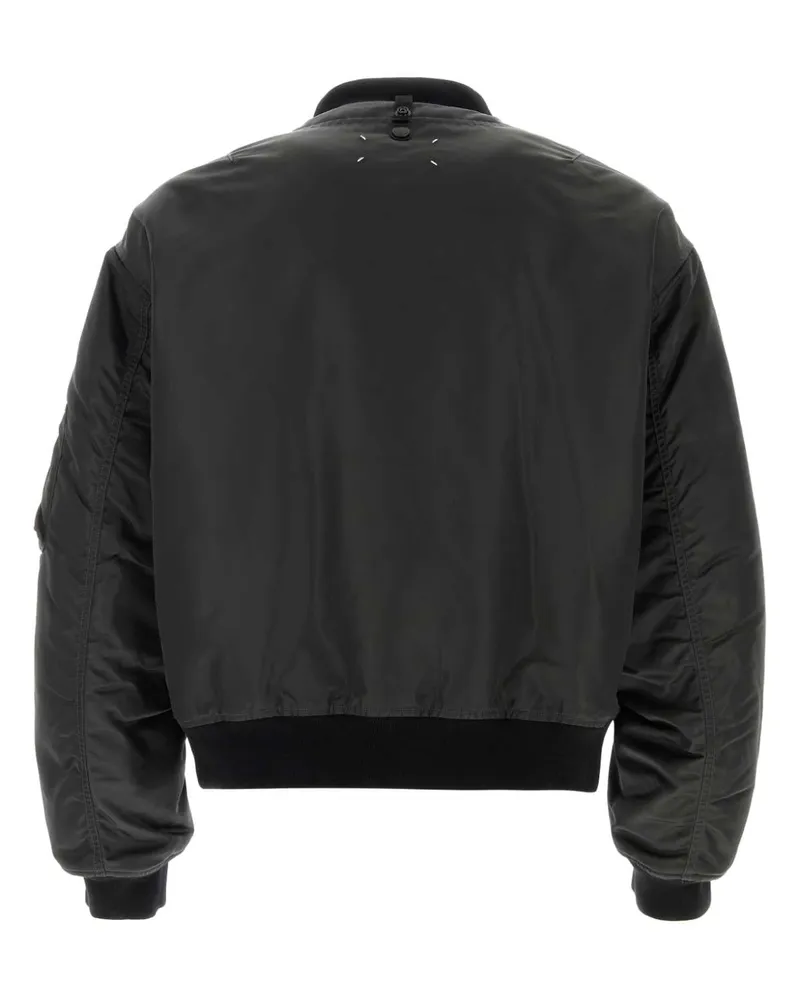 Maison Margiela Nylon Bomber Jacket — Gray Gray