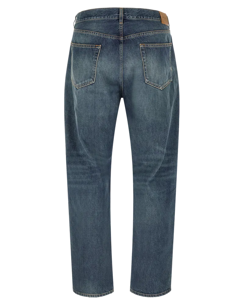 Saint Laurent Men's Blue Cotton Straight-Leg Jeans Clothing Blue
