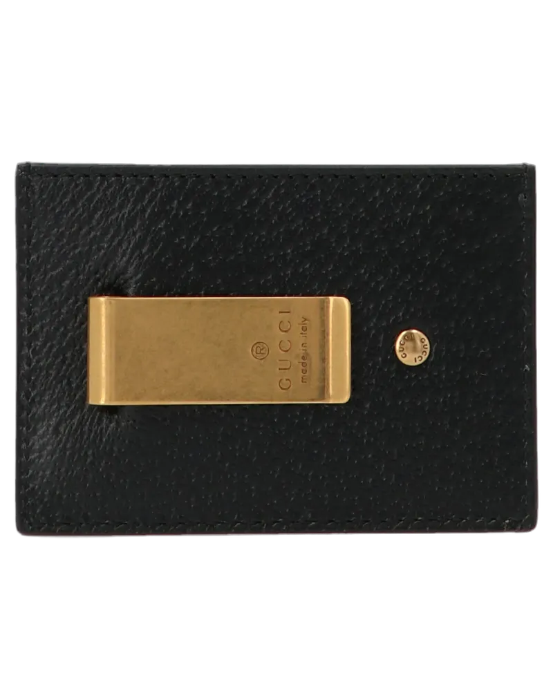 Gucci Men's Black Calfskin Cardholder Accessory Black