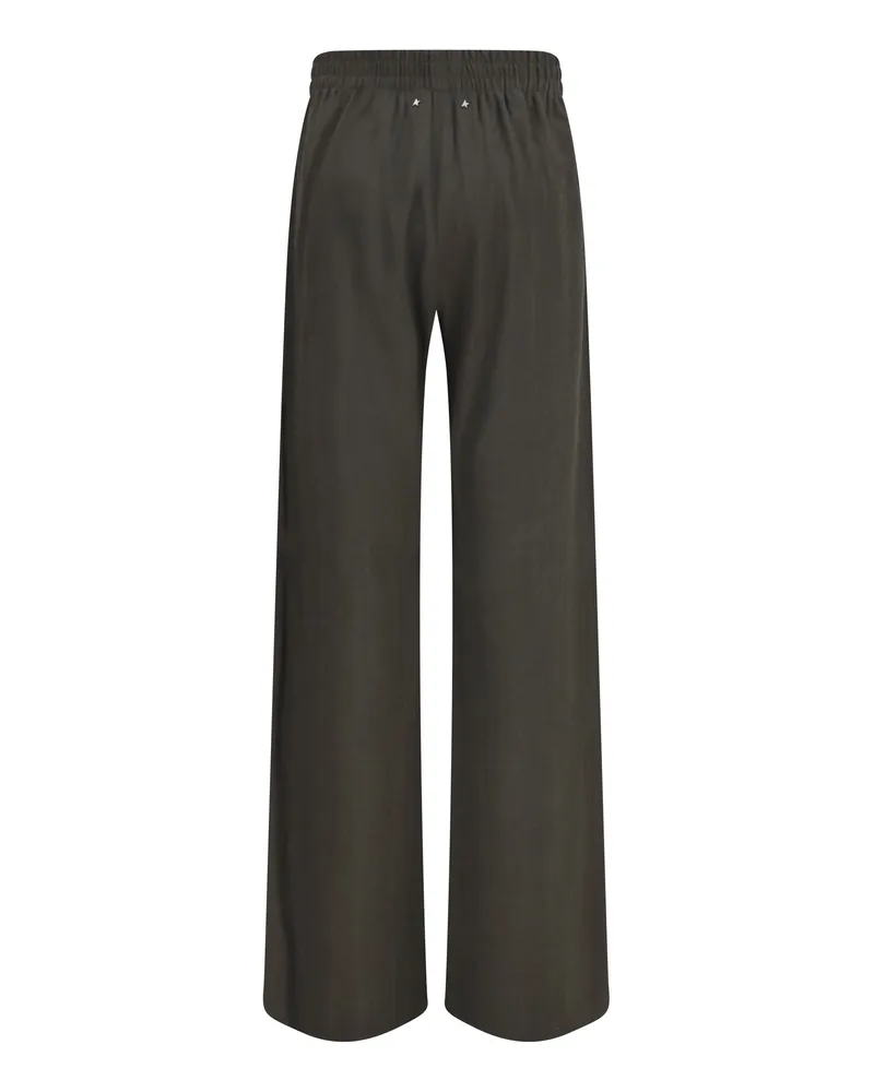 Golden Goose Women's Journey Wool Blend Pants Deep Tundra Trousers Gray